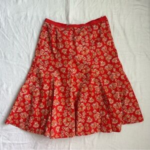 Vintage Old Navy Just Below the Waist Floral Flared Cotton Skirt